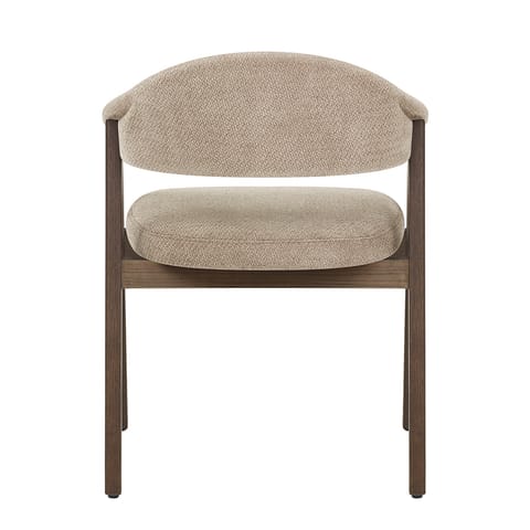 Amber Light Oak Chair Tweed Fabric