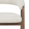 Amber Light Oak Chair Ivory Fabric