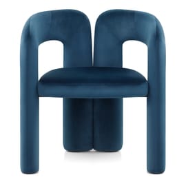 Bubble Chair Blue Velvet