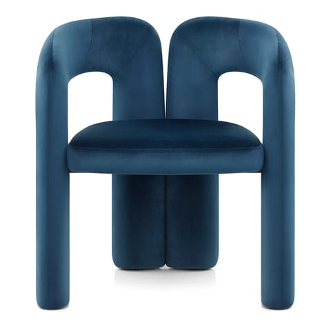Bubble Chair Blue Velvet