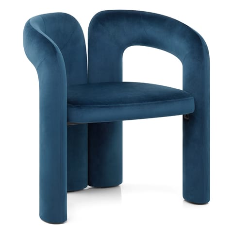 Bubble Chair Blue Velvet