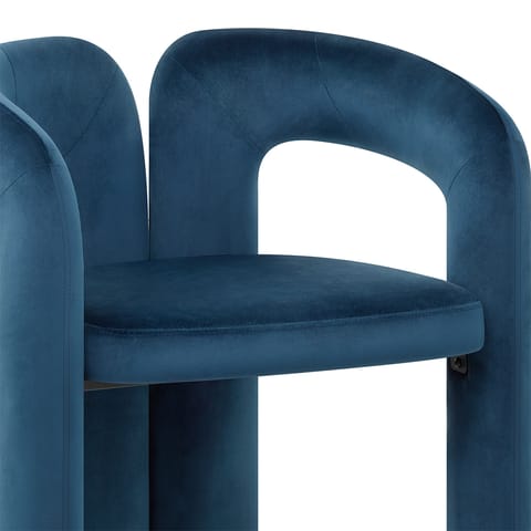 Bubble Chair Blue Velvet