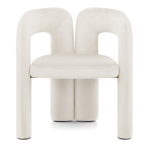Bubble Chair Ivory Velvet