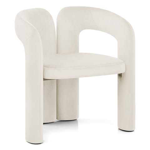 Bubble Chair Ivory Velvet