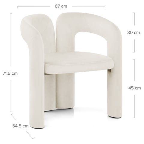 Bubble Chair Ivory Velvet