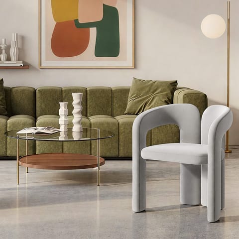 Bubble Chair Grey Velvet