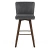 Aldo Dark Oak Bar Stool Charcoal Fabric