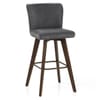 Aldo Dark Oak Bar Stool Charcoal Fabric
