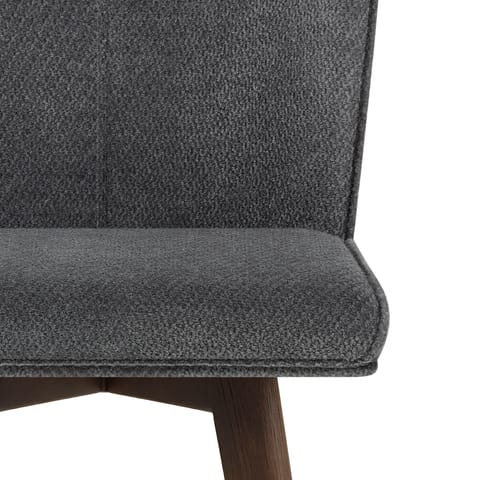 Aldo Dark Oak Bar Stool Charcoal Fabric