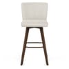 Aldo Dark Oak Bar Stool Ivory Fabric