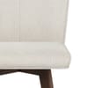 Aldo Dark Oak Bar Stool Ivory Fabric