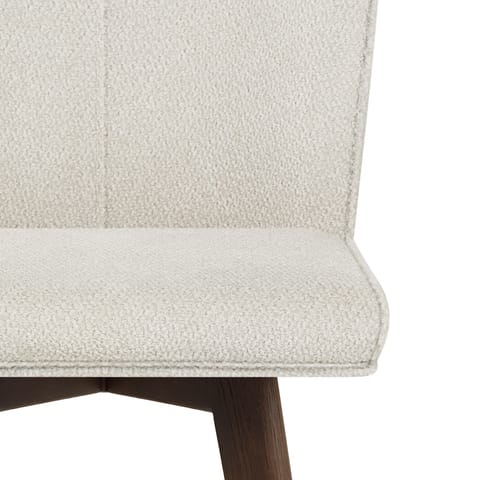 Aldo Dark Oak Bar Stool Ivory Fabric