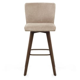 Aldo Dark Oak Bar Stool Tweed Fabric