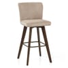 Aldo Dark Oak Bar Stool Tweed Fabric