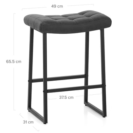 Jago Bar Stool Antique Black Dimensions
