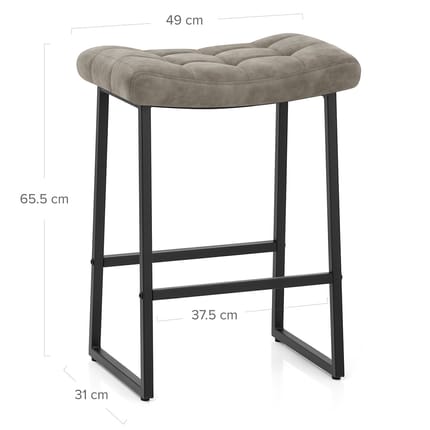 Jago Bar Stool Antique Grey Dimensions