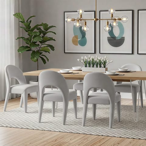 Amore Chair Grey Velvet