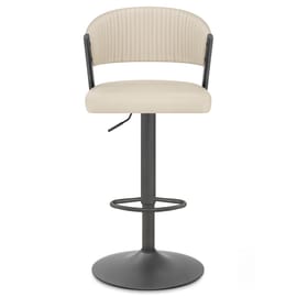 Lusso Graphite Bar Stool Cream