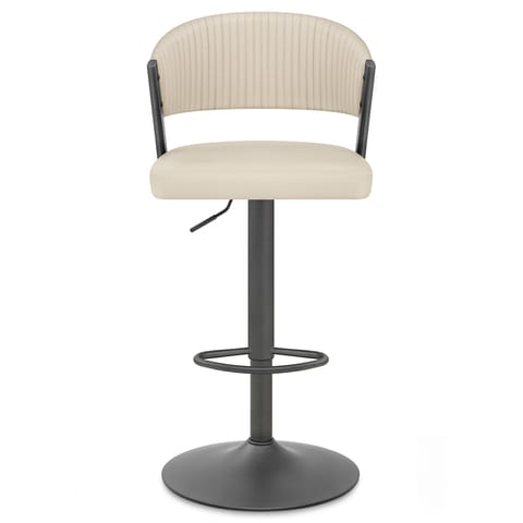 Lusso Graphite Bar Stool Cream