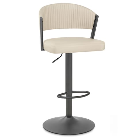 Lusso Graphite Bar Stool Cream