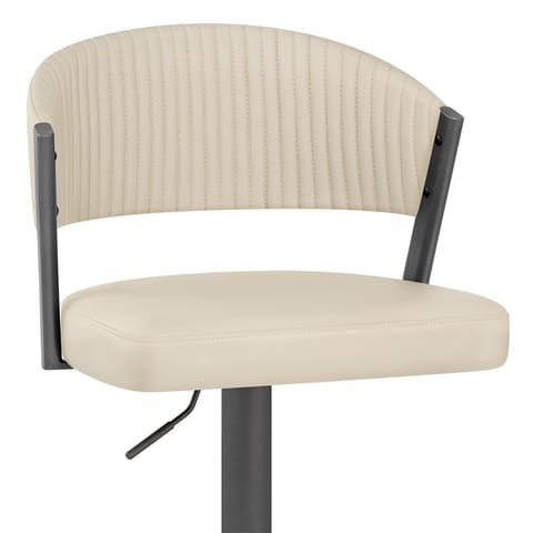 Lusso Graphite Bar Stool Cream