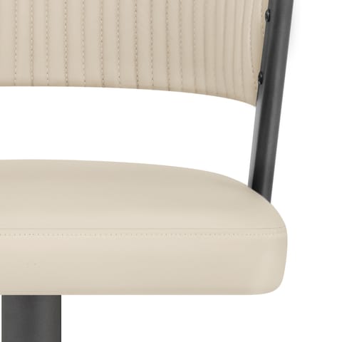 Lusso Graphite Bar Stool Cream