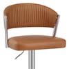 Lusso Chrome Bar Stool Brown Leather