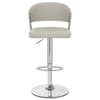 Lusso Chrome Bar Stool Grey Leather
