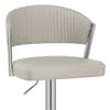 Lusso Chrome Bar Stool Grey Leather