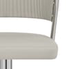 Lusso Chrome Bar Stool Grey Leather