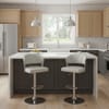 Lusso Chrome Bar Stool Grey Leather
