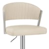 Lusso Chrome Bar Stool Cream Leather