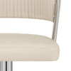 Lusso Chrome Bar Stool Cream Leather
