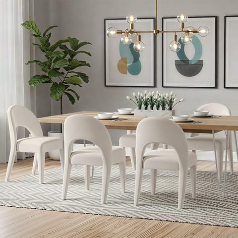 Amore Chair Ivory Velvet