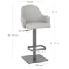 Antonia Graphite Stool Light Grey