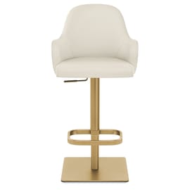 Toni Gold Stool Ivory