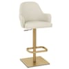 Toni Gold Stool Ivory