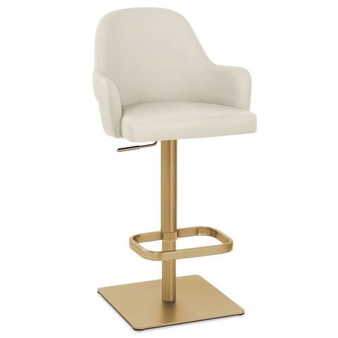 Toni Gold Stool Ivory