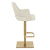 Toni Gold Stool Ivory