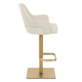 Toni Gold Stool Ivory