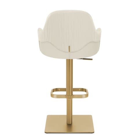 Toni Gold Stool Ivory
