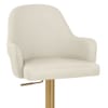 Toni Gold Stool Ivory