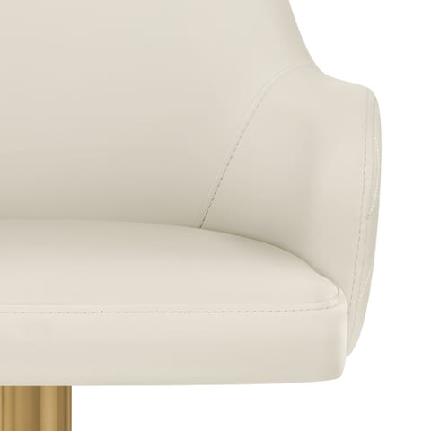 Toni Gold Stool Ivory