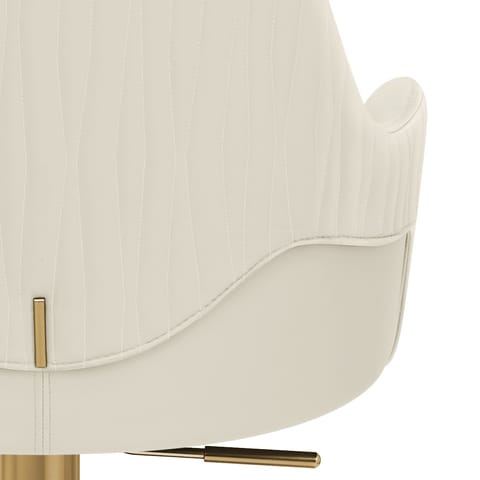 Toni Gold Stool Ivory