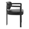 Kara Real Leather Dining Chair Black