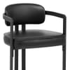 Kara Real Leather Dining Chair Black