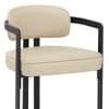 Kara Real Leather Dining Chair Cream