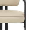 Kara Real Leather Dining Chair Cream