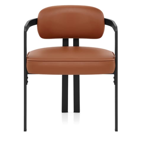 Kara Real Leather Dining Chair Tan