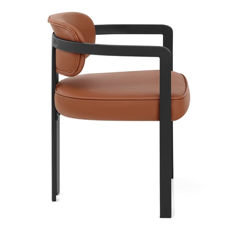 Kara Real Leather Dining Chair Tan
